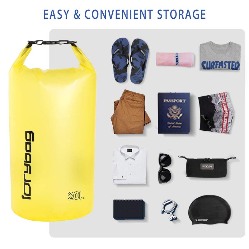 IDRYBAG Clear Dry Bag Waterproof 2L/5L/10L/15L/20L, Small Dry Sack Waterproof Bag for Kayaking - Image 4